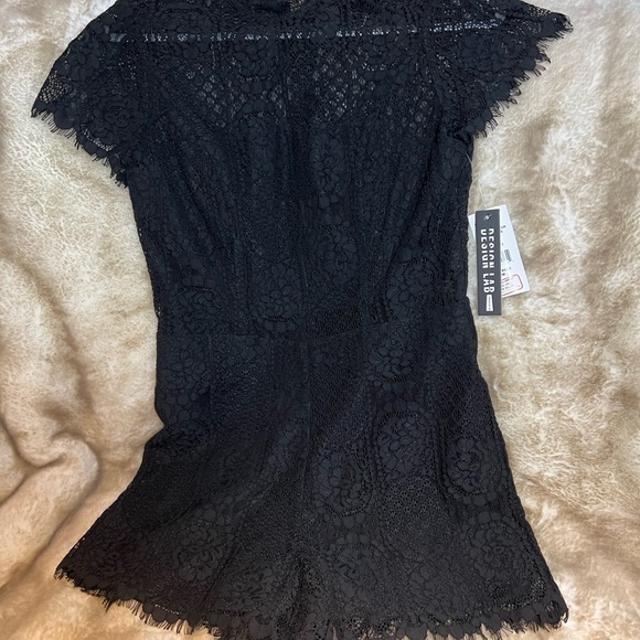 Brand new Design Lab Black Lace Romper with tags. - Picture 2 of 7